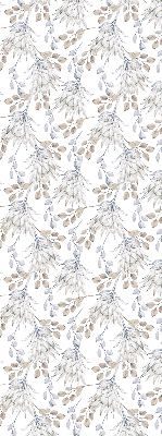 Blackout roller blind for window White flowers