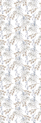 Blackout roller blind for window White flowers