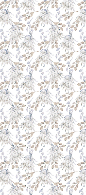 Blackout roller blind for window White flowers