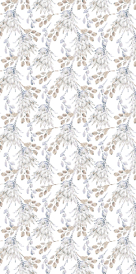 Blackout roller blind for window White flowers