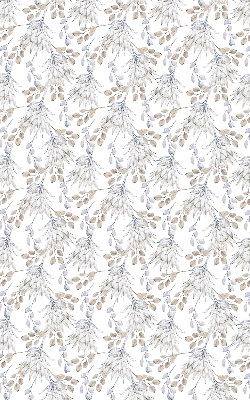 Blackout roller blind for window White flowers