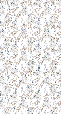 Blackout roller blind for window White flowers