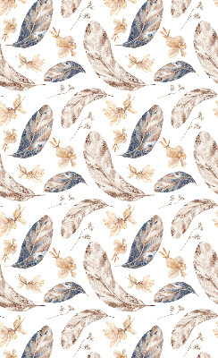 Fabric roller blind for window leaves print