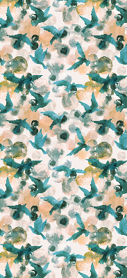 Blackout roller blind for window Birds and colorful spots