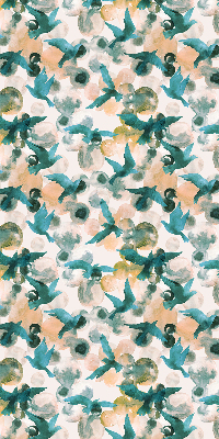 Blackout roller blind for window Birds and colorful spots