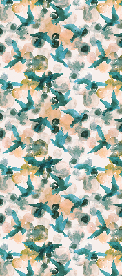 Blackout roller blind for window Birds and colorful spots