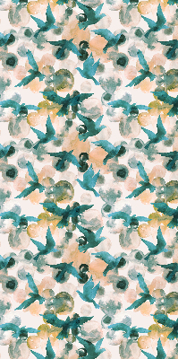 Blackout roller blind for window Birds and colorful spots