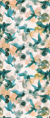 Blackout roller blind for window Birds and colorful spots