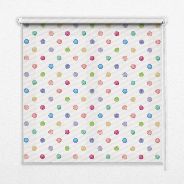 Blackout roller blind for window Colorful dots