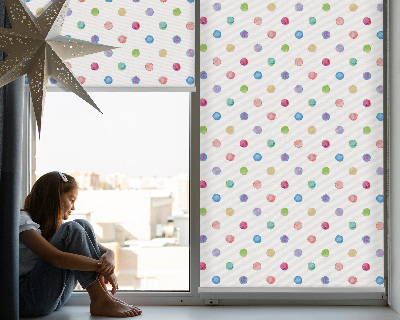 Blackout roller blind for window Colorful dots
