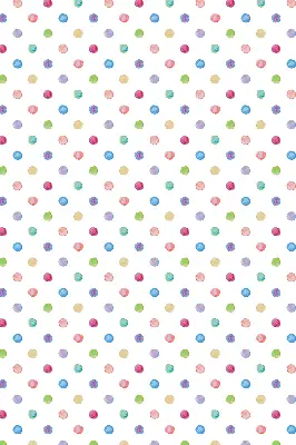 Blackout roller blind for window with colorful dots pattern