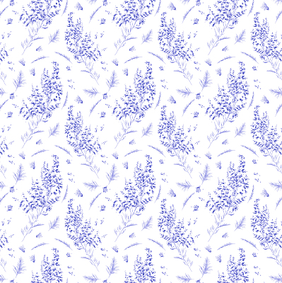 Blackout roller blind Purple plants