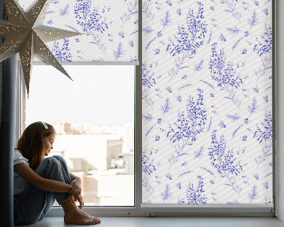 Blackout roller blind Purple plants