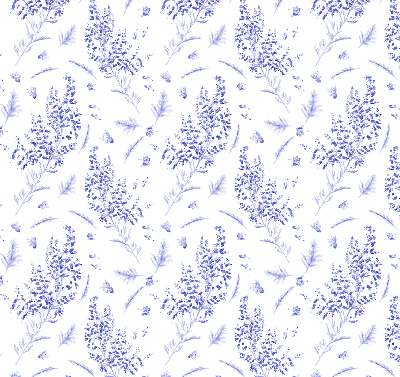 Blackout roller blind Purple plants