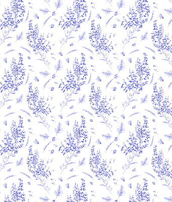 Blackout roller blind Purple plants