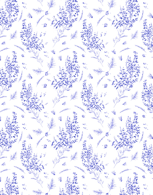Blackout roller blind Purple plants