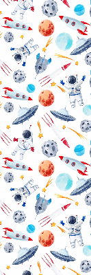 Blackout roller blind for window Rockets, cosmonauts, planets and UFOs