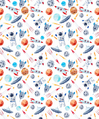 Blackout roller blind for window Rockets, cosmonauts, planets and UFOs