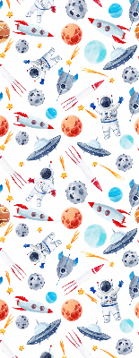 Blackout roller blind for window Rockets, cosmonauts, planets and UFOs