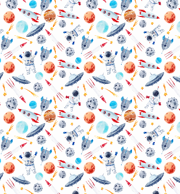 Blackout roller blind for window Rockets, cosmonauts, planets and UFOs