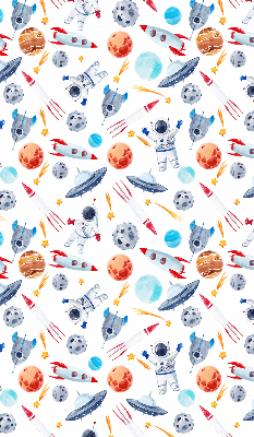 Blackout roller blind for window Rockets, cosmonauts, planets and UFOs