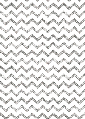 Fabric roller blind for window Gray horizontal zigzags