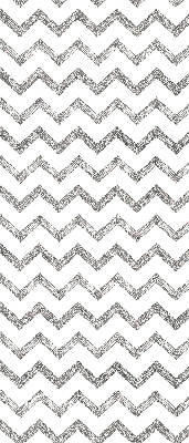 Fabric roller blind for window Gray horizontal zigzags
