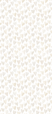 Blackout roller blind for window Beige hearts