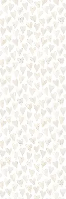 Blackout roller blind for window in beige hearts