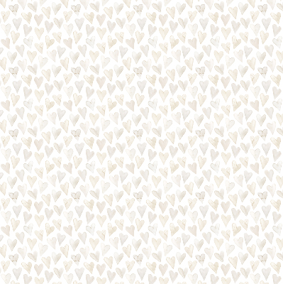 Blackout roller blind for window Beige hearts