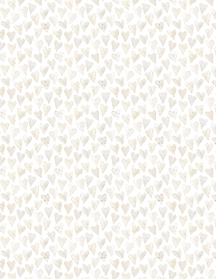 Blackout roller blind for window Beige hearts