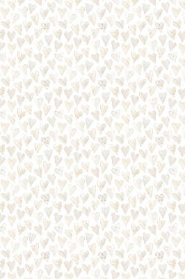 Blackout roller blind for window in beige hearts