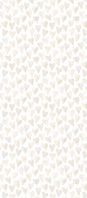 Blackout roller blind for window Beige hearts