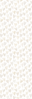 Blackout roller blind for window Beige hearts