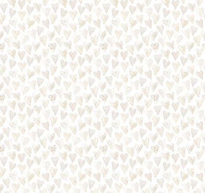Blackout roller blind for window Beige hearts