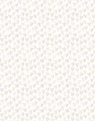 Blackout roller blind for window Beige hearts