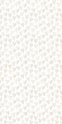 Blackout roller blind for window Beige hearts