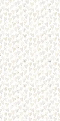 Blackout roller blind for window in beige hearts