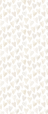 Blackout roller blind for window Beige hearts
