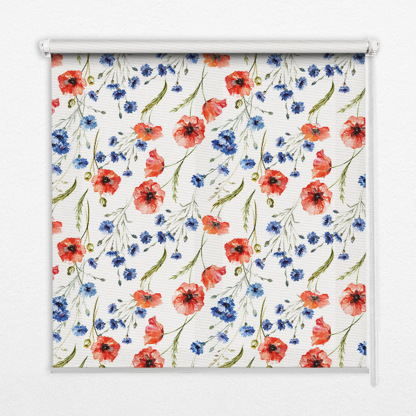 Fabric roller blind for window Poppy