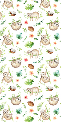 Blackout roller blind Sloths and plants
