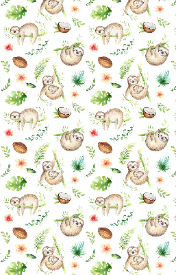 Blackout roller blind Sloths and plants