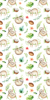 Blackout roller blind Sloths and plants