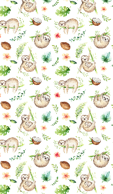 Blackout roller blind Sloths and plants