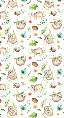 Blackout roller blind Sloths and plants