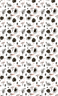 Blackout roller blind for window Flamingos and leaves