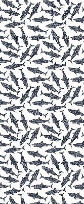 Fabric roller blind for window Sharks