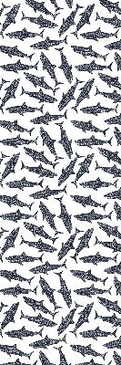 Fabric roller blind for window Sharks