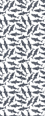 Fabric roller blind for window Sharks