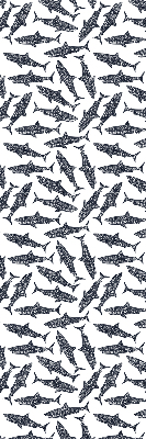 Fabric roller blind for window Sharks